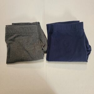 Soft surroundings size medium leggings. Two pair a blue and a grey.